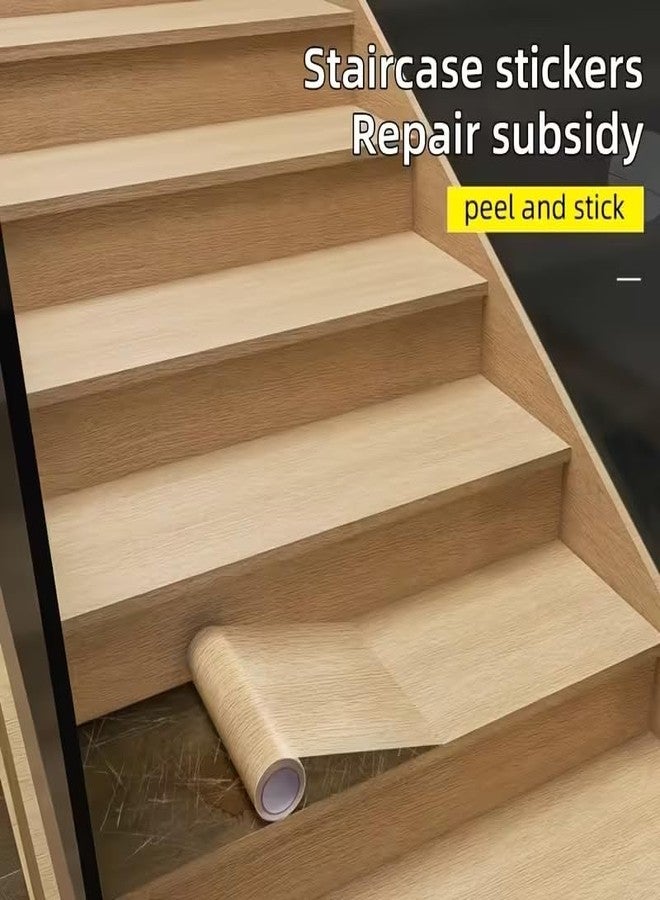 HAPPYMATES Realistic Wood Grain Repair Tape for Floors, Furniture, Baseboards, and Wallpaper - Protective Tape for Kitchen, Bedroom, Living Room Countertops Protection Tape (8 inch X 150 inch) - Image 4